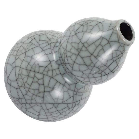 SKISUNO 1Pc Ceramic Gourd Shape Vase Decorative Flower Container for Home