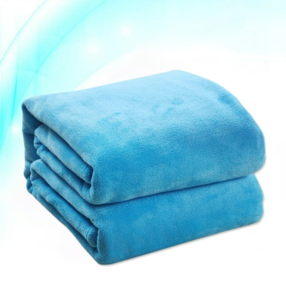HOOWIFFY Super Soft Blanket Flannel Fleece Blanket Sky Blue 1Pcs