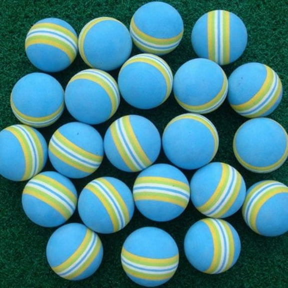 WHAMVOX Foam Training Ball for Indoor Golf Practice Blue Soft Lightweight Flexible Same Size as Real Ball 20pcs