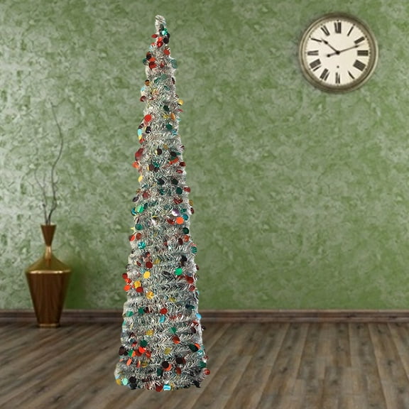 WHAMVOX Foldable Christmas Tree 38.00X38.00X150.00CM Silver