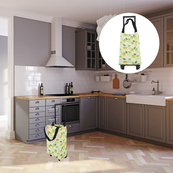 WHAMVOX Foldable Shopping Cart with Wheels Collapsible Trolley Bag Portable Shopping Bag Collapsible Trolley Bag