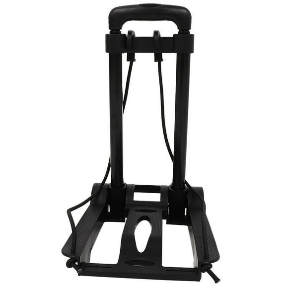 WHAMVOX Foldable Trolley Metal Frame Smooth Double-hook Rope Rolling Wheels Folding Hand Moving Cart for Daily Use and Travel
