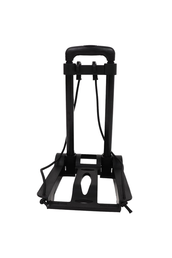 Foldable Trolley Metal Frame Smooth Double-hook Rope Rolling Wheels Folding Hand Moving Cart for Daily Use and Travel