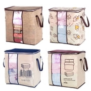 FESTFENDS Non-Woven Clothes Storage Bag Set, Fabric Organizer for Home, Closet, and Wardrobe Storage