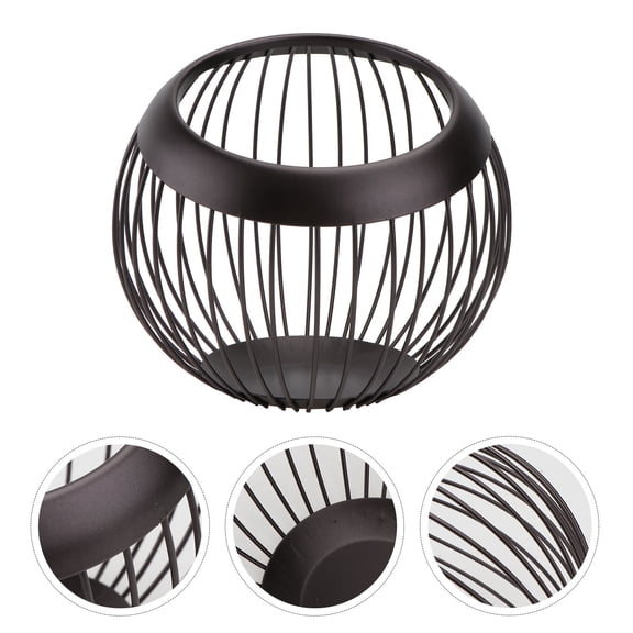 WHAMVOX Folding Handmade Wrought Iron Storage Basket Beautiful Decorative Baby