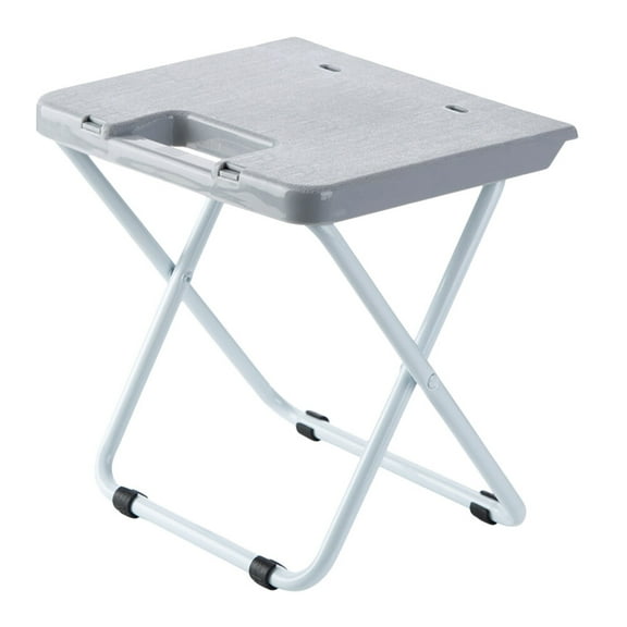 WHAMVOX Folding Stool Tall Camping Collapsible Portable Chairs Grey