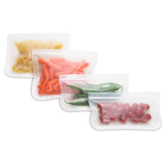 SEWCHICS sealable biscuit bags PEVA Transparent Food Container Pinch-lock Seal Design