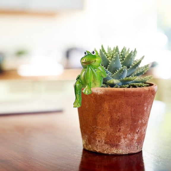 WHAMVOX Frog Stuffy Frog Ornaments Spotted Frog Decor Office 4.5X7.5CM Green