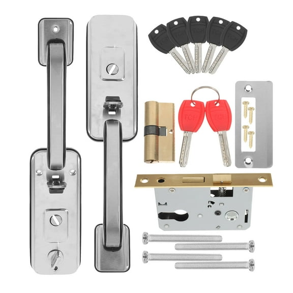 WHAMVOX Front Door Lock 1Set Silver Stainless Steel For Homeowners Security