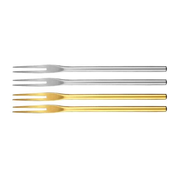 WHAMVOX Fruit Forks Made of Stainless Steel for Eating Fruit Suitable for Home Parties and Weddings 4 Pieces Assorted Color