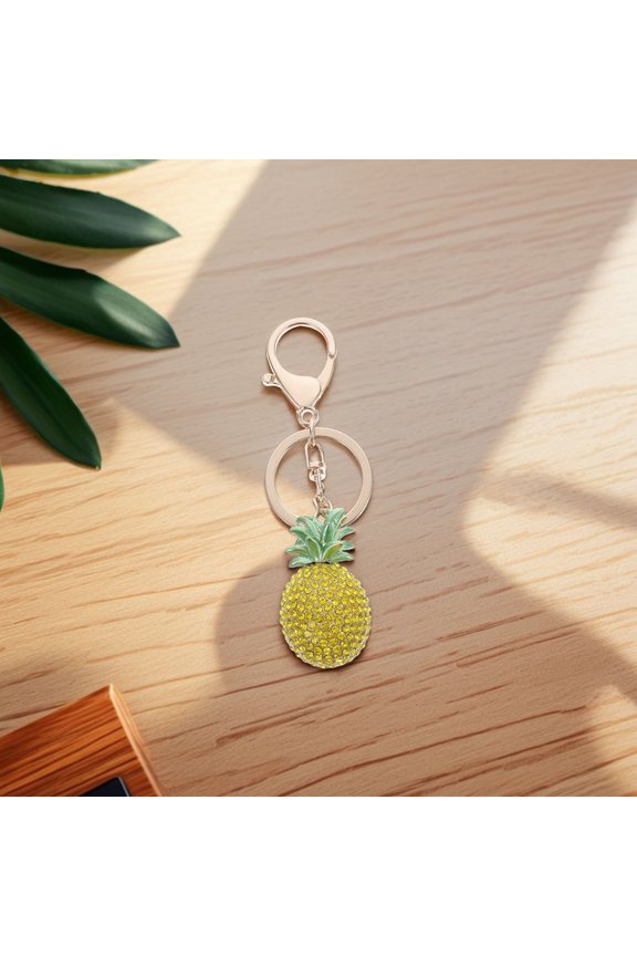 Fruit Model Keychain Pineapple Keychain 11.00X3.00X2.50CM Yellow