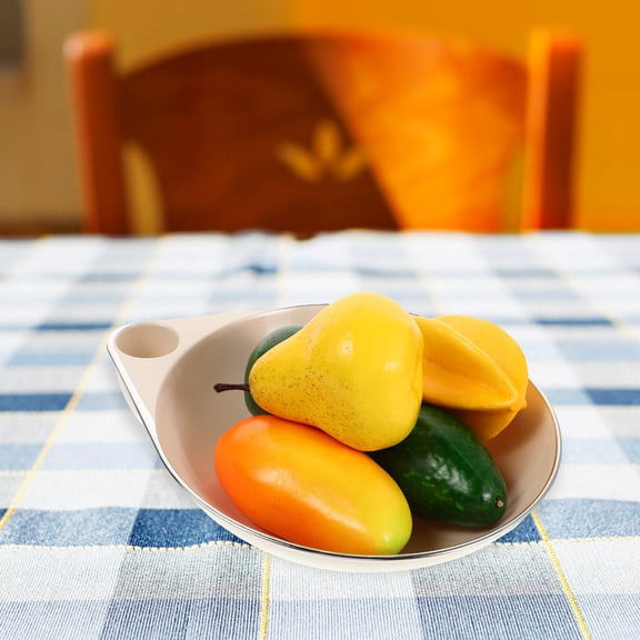 WHAMVOX Fruit Plate With Food Pick Holder For Living Room Coffee Table Fruit Bowl Decorative Bowl Home Decor Fruit Holder For Kitchen Countertop