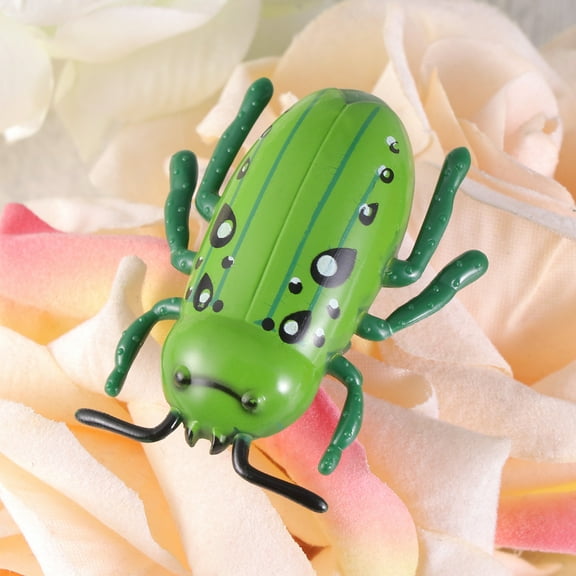 WHAMVOX Funny Teasing Toy for Pet Cat with Automatic Moving Cicada Design Green Plastic 1 Piece