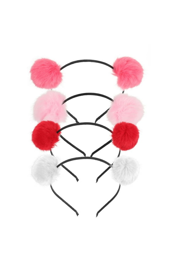 Fuzzy Headband for Kids in Assorted Colors Made of Artificial Material One Size Fits Most