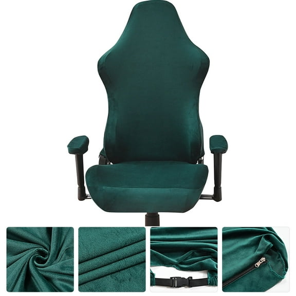 WHAMVOX Gaming Chair Protective Cover Antimacassar Computer Chairs Office Dark Green