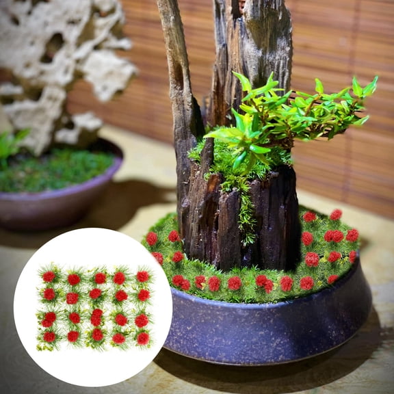 WHAMVOX Garden Accessories Indoor Artificial Rose Flower Premium Material 7.5X5.5CM Red