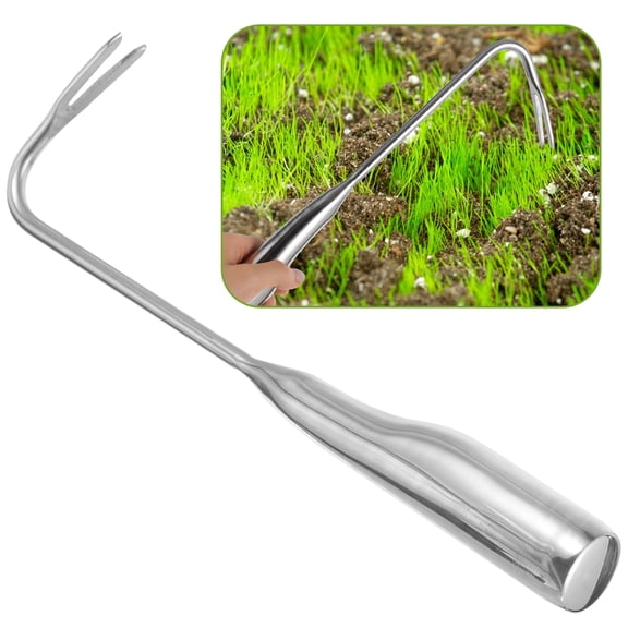 PENIKOKO Multifunctional Weeder Weed Puller Silver Stainless Steel 1Set