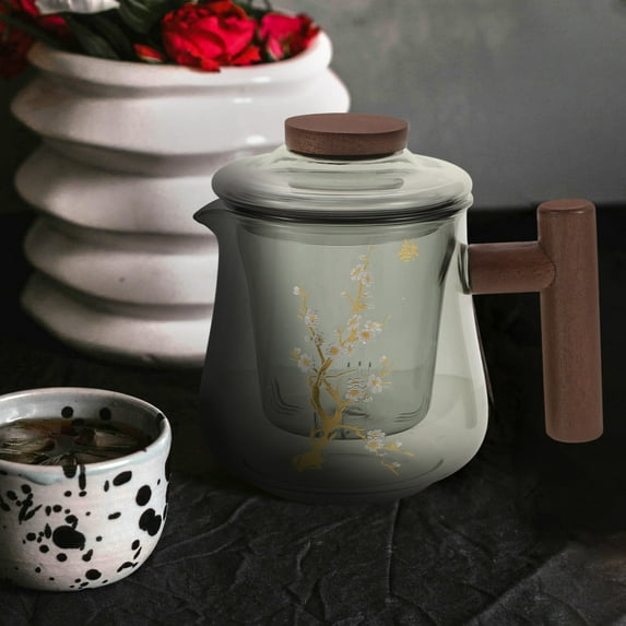 WHAMVOX Glass Tea Set Borosilicate Glass Clear Teakettle With Infuser Coffee Teapot Stovetop Tea Kettle Tea Brewer For Loose Tea