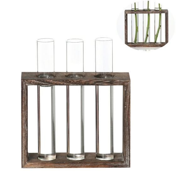 WHAMVOX Glass Test Tube Vase for Flower Arranging, Decorative Container for Home and Office