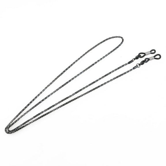 FESTFENDS Eyeglass Chain Sunglasses Chain for Women Eyeglass Chain Silver Rubber Black 1Set