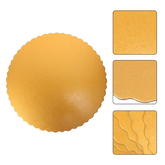 ROMANSENTIAL 10Pcs Golden Cake Display Bases Elegant Cake Boards for Birthday Decoration