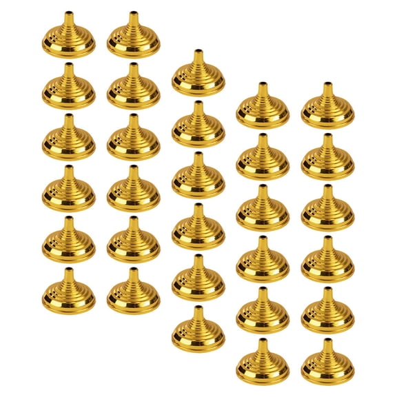 WHAMVOX Golden Desk Flag Stand for Table Decoration 30 Pieces Small Size Plastic PP Material