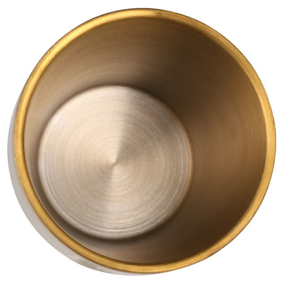 WHAMVOX Golden Stainless Steel Insulated Cup for Home Use with Double Layer Design 6 oz