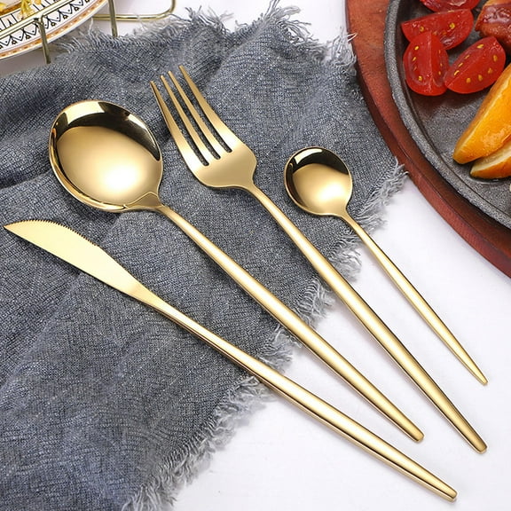 WHAMVOX Golden Stainless Steel Set for Home Use 12 Pieces Kitchen Utensils Gifts