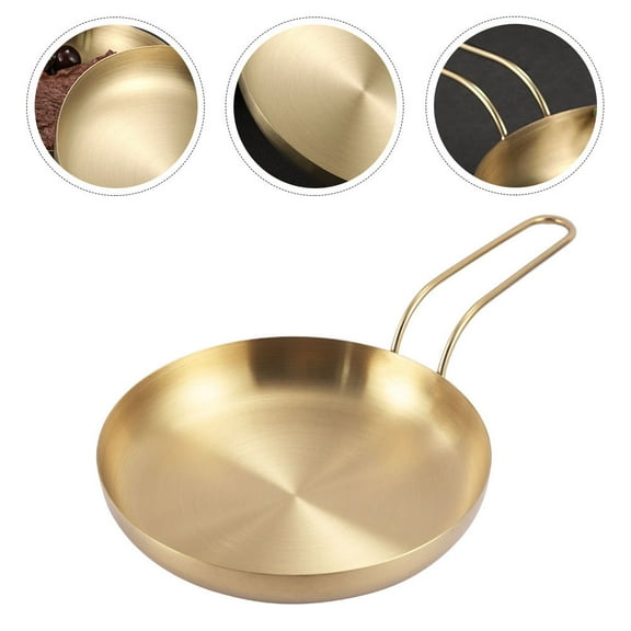 HOOWIFFY Steak Serving Tray Barbecue Tray Stainless Steel 1Set for Birthday Celebration