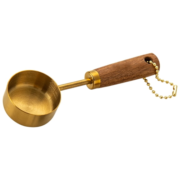 YSNOOWE Grain Spoon Measuring Cup Golden Wood for Professional Chefs 1Pcs