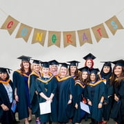 WHAMVOX Graduation Bunting Banner Congrats Banners Garland Dcorations Congratulations Sign Graduation Supplies Style A