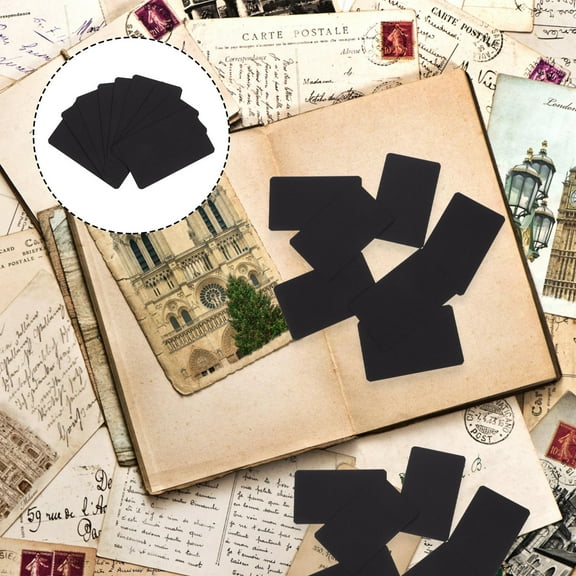 WHAMVOX Graffiti Cards DoubleSide Blank for DIY HandPainted Projects Black Paper Postcards 200pcs