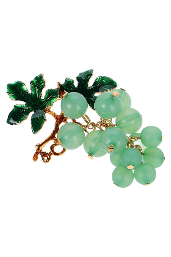 Grape Enamel Pin Brooches Rhinestone Fruits Brooches Cartoon Fruits Lapel Badge Funny Button Backpack Pins for Backpacks Clothes Hats