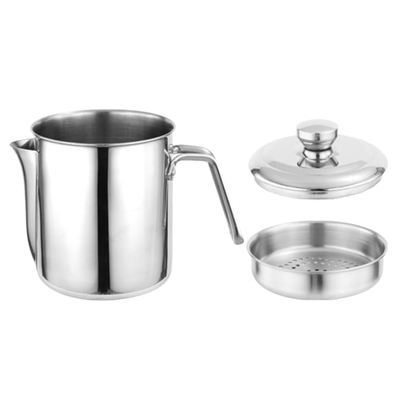 LITINKIMI Silver Oil Storage Can 1 Set 5.3X4.9X6.3in