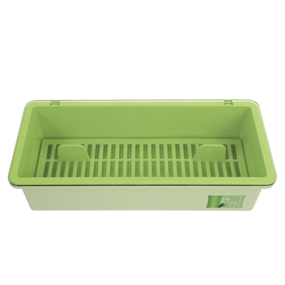 WHAMVOX Green Bamboo Fiber Kitchen Sink Storage Rack for Chopsticks and Spoons with Drain Holes 9.5 x 4.3 x 4.1 Inches