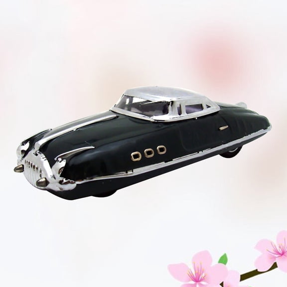 WHAMVOX Green Clockwork Toy Car Made of Iron for Home Decoration and Photo Props