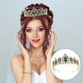 thumbnail image 1 of WHAMVOX  Princess Crown Adult Hair Ribbons for Wedding Accessories Women Bridal Bride Green, 1 of 8