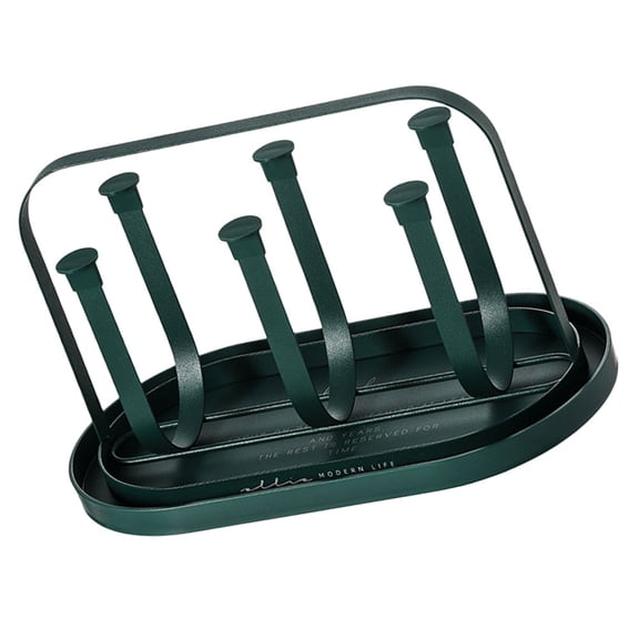 WHAMVOX Dish Drying Rack with Draining Tray, Iron and ABS Material, Kitchen Dish Drainer Shelf for Home Use, 1 Set