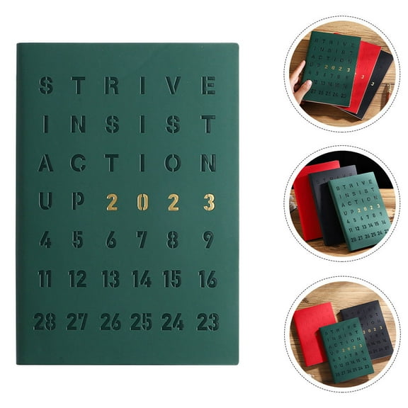 WHAMVOX Green Paper Planner with Side Month Index for Work Study and Homeschool 8.5 x 11 inches
