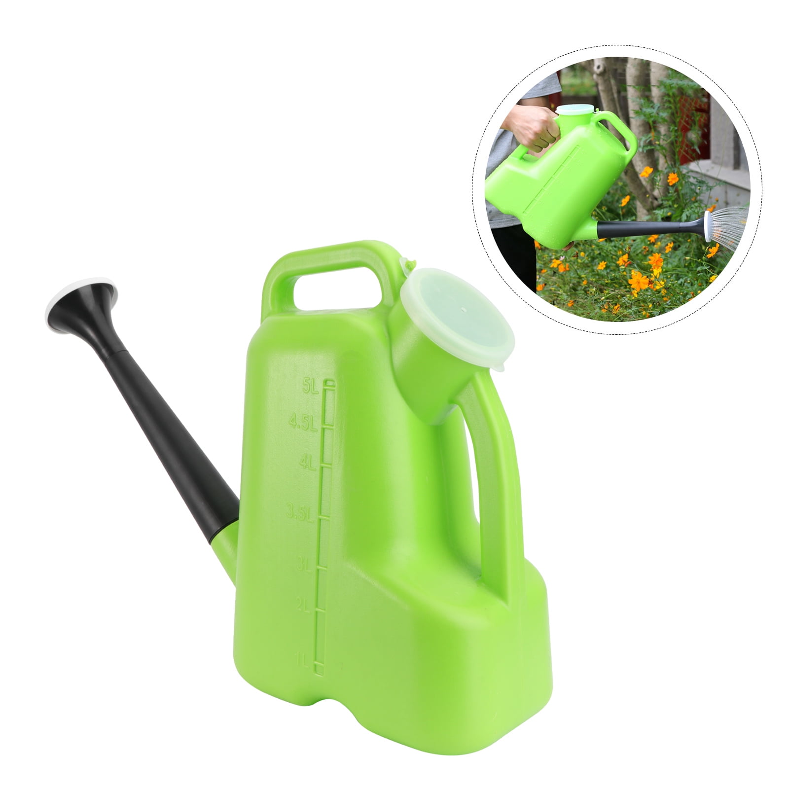DECORNIJIA Plastic Watering Can for Plants Green 1Set Gardening Tool Home