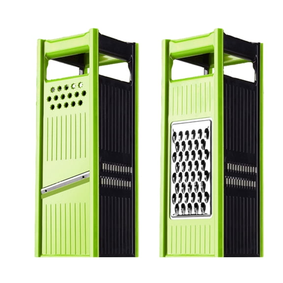 WHAMVOX Green Stainless Steel Vegetable Slicer for Kitchen Use, Perfect for Grating, Slicing Fruits and Vegetables with Design