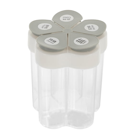 WHAMVOX Grey MultiFunction Spice Box for Storage Made of PP and Ideal for Kitchen and Dining Room Use 5 Compartment