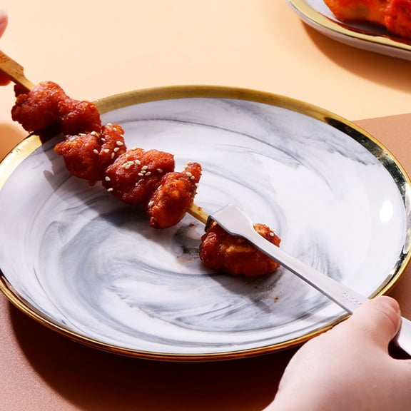 WHAMVOX Grill Fork for Barbecue Made of Stainless Steel with Long Handle for Safe Distance and Easy Cleaning Silver