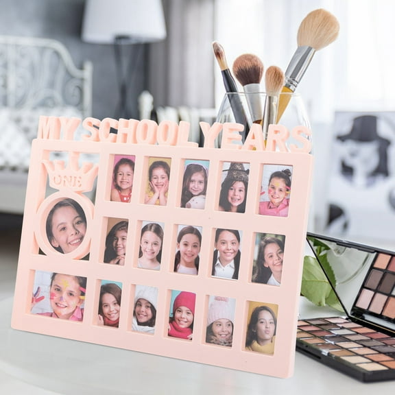 WHAMVOX Growth Photo Frame Picture Frames Collage Wall Decor School Days Grade Preschool Pink