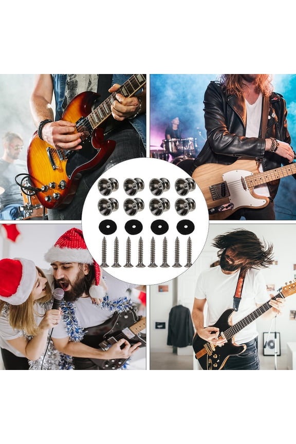 Guitar Belt Buckle Set with Metal and Foam Cotton Material, Color, 24 Pieces for Secure Fixation