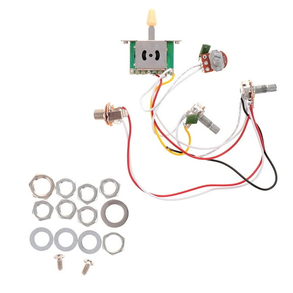WHAMVOX Guitar Circuit Wiring Electric Guitar Circuit Assembly Five-speed Socket Electric Guitar Supplies (Yellow)