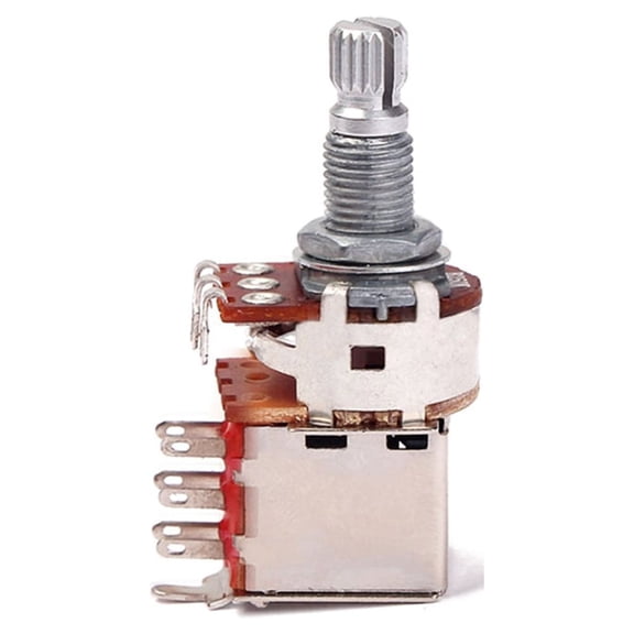 WHAMVOX Guitar Push and Pull Potentiometer B250K Mini Control Pot with Coarse Knurled Shaft for Easy