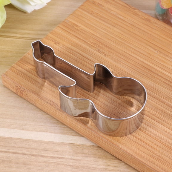 WHAMVOX Guitar Shape Pancake Guitar Model Cutting Big Guitar Shape Mold Silver