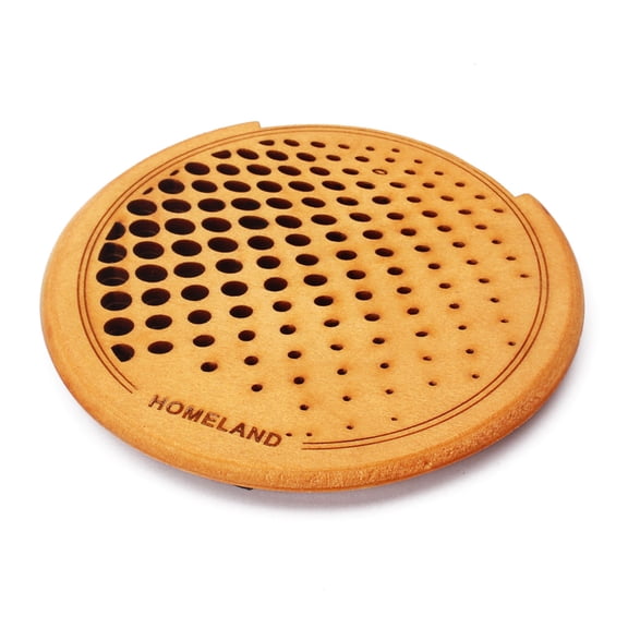 WHAMVOX Guitar Wooden Soundhole Sound Hole Cover Block Feedback Buffer for 40 / 41 Inch EQ Acoustic Folk Guitar (Deep Yellow)