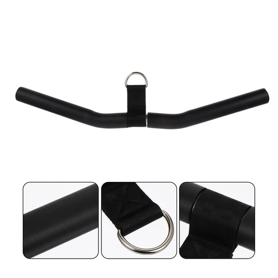 WHAMVOX Gym Pulling Cable Machine Attachment Handle Steel Bicep Tension Rod Grip